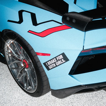 I BRAKE FOR GOTH GIRLS BUMPER STICKER