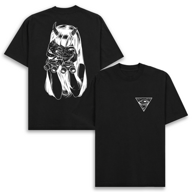 Tomie Heavyweight Tee - Negative Black